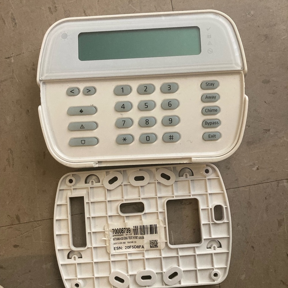 Wireless DSC WT5500-433 eng security alarm pad tested